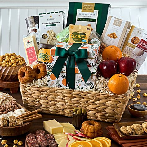 Introducing our Premium Fruit Basket! It's an excellent selection of gourmet treats perfect for sharing at any celebration. This basket is packed with fresh apples and oranges, savory salami, cheese, and irresistible cookies, offering a variety of delicious flavors for everyone to enjoy. All the gourmet goodies are beautifully presented in a water hyacinth basket, which can be used for storage and organization once the treats are gone. Whether it's a birthday or an anniversary, or you just want to make someone's day, our Premium Fruit Basket is a thoughtful way to spread joy. Share this gourmet goodness with family and friends today! - fall fruit gift basket, fruit gift basket delivery, fruit and snack gift basket, fruit gift delivered, fall fruit gift delivered - Red Apples - Qty. 2 Orang Snack Gift Basket, Fruit Gift Basket, Healthy Gift Basket, Water Hyacinth Basket, Apples And Oranges, Snack Gift Baskets, Hyacinth Basket, Fall Gift Baskets, Fall Fruit