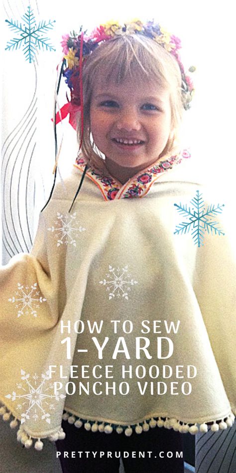 Free Poncho Patterns Sewing, Diy Poncho With Hood, Fleece Poncho Pattern Kids, Fleece Poncho Pattern, Kids Poncho Pattern, Sewing Project For Kids, Hooded Poncho Pattern, Poncho Pattern Sewing, Ava Marie