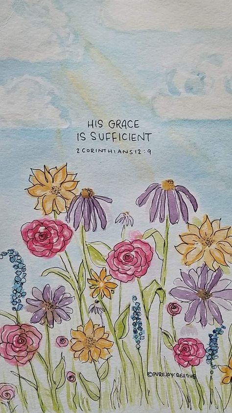 Bible Verse Canvas Painting Scriptures, Summer Aesthetic Christian, Consider The Wildflowers Wallpaper, Bible Quote Painting, Bible Verse Canvas Painting Easy, Aesthetic Christian Prints, Watercolor Art Christian, Christian Cottagecore Aesthetic, Bible Verse Watercolor Art