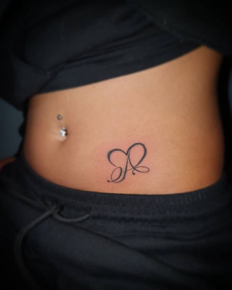 Letter A Tattoos For Women, Letter A With Heart Tattoo, Heart Tattoo With Initials Letters, Initial Neck Tattoo, Small A Tattoo Letter, Husband Initial Tattoos For Women, Alex Name Tattoo, Letter A Tattoos, Alex Tattoo Name