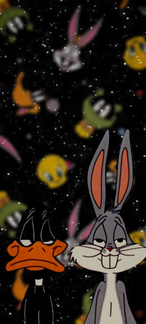 Lonny Toons Wallpaper, Bugs And Daffy Wallpaper, Bugs Bunny And Daffy Duck Wallpaper, Lony Toons Wallpaper, F The World Wallpaper, Loony Tunes Wallpaper Aesthetic, Daffy Duck Wallpaper Iphone, Aesthetic Wallpaper Iphone Cartoon, Gangsta Wallpaper Iphone