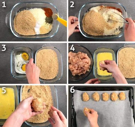 Dieting Foods, Essen, Homemade Chicken Nuggets With Ground Chicken, Freezer Chicken Nuggets, Homemade Chicken Nuggets Baked, Kids Chicken Nuggets, Baking With Toddlers, Healthy Chicken Nuggets, Chicken Nuggets Recipe