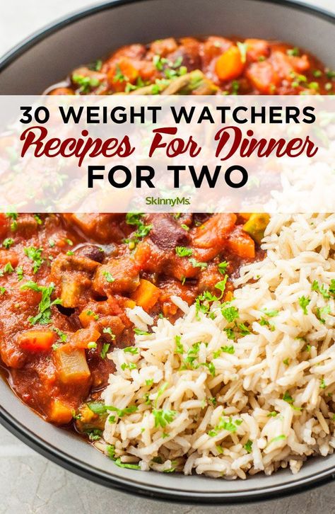 Recipes For Dinner For Two, Plats Weight Watchers, Weight Watchers Meal Plans, Weight Watchers Snacks, Weightwatchers Recipes, Weight Watcher Dinners, Weight Watchers Recipes, Dinner Healthy, Weight Watchers Diet