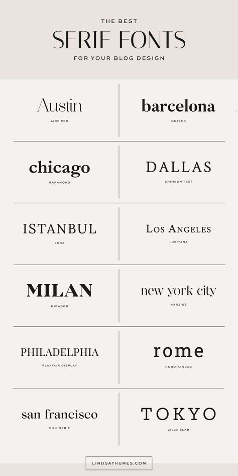 Best Serif Fonts For Logos, Fonts For Blogs, Words Related To Photography, Font Hierarchy Typography Design, Logo Serif Font, Retail Branding Design, Fonts For Logos Branding, Elegant Logo Design Branding, Fonts That Go Well Together