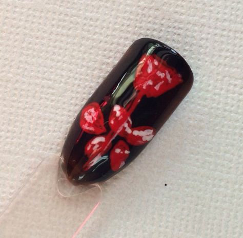 Violator rose nailart.  #sensationail #gelnails #nailart #manicure #depechemode Nail Ideas, Acrylic Nails, Holiday Nails, Depeche Mode Nail Art, Depeche Mode Nails, Concert Nails, Tattoo Beautiful, Dream Style, Girly Girl