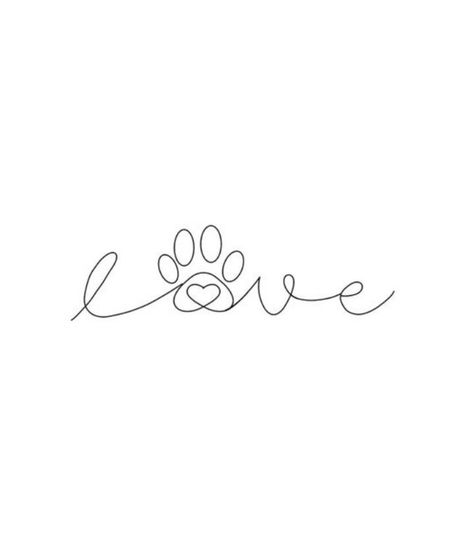 Dog Love Tattoo Ideas, Wrist Tatoos Woman, Dog Silloettes Tattoo, Dog Small Tattoo, Lost Pet Tattoo, Tattoo Pet, Small Dog Tattoos, Pawprint Tattoo, Tattoo Schrift