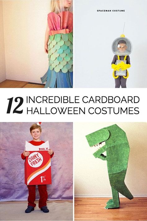 Awesome and creative Halloween cardboard costumes for the kids. Recycled Costumes For Kids, Cardboard Costumes, Aesthetic Craft Ideas, Craft Ideas For Beginners, Aesthetic Craft, Cardboard Costume, Mom Ideas, Creative Costumes, Fantasias Halloween