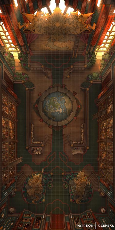 Dnd Room Art, Dnd Magic School Map, Cr 30 5e, Library Battle Map Dnd, Dnd 5e Battlemaps, Dnd Researcher, Dnd Casino Map, Dnd Meeting Room Map, Dnd Throne Room Map