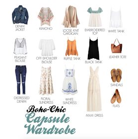 Love From Valerie: What to Wear: Capsule Wardrobe Casual Edgy Boho Outfits, Minimal Ideas, Chic Capsule Wardrobe, Denim Sundress, Boho Mom, Minimalist Moda, Capsule Wardrobe Women, Look Boho Chic, Winter Typ