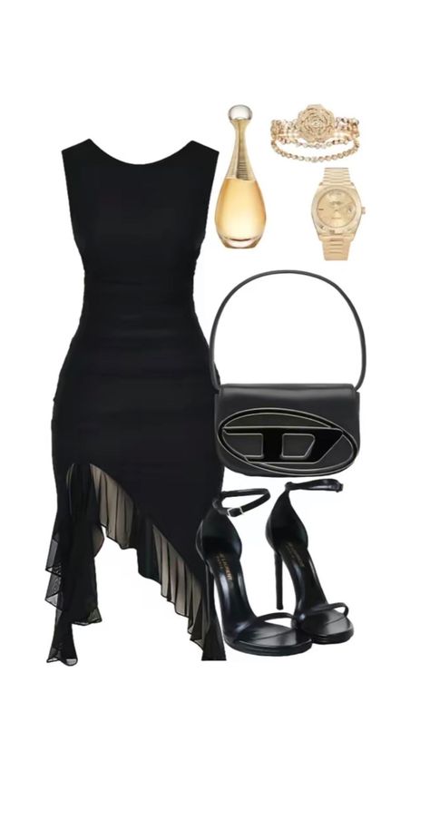 Dress For Concert Night, Cute Black Dresses Classy, Vacation Outfits Classy, Graduation Party Outfit Guest Casual, Night Out Outfit Dress, What To Wear To A Wedding As A Guest, Femme Fatale Aesthetic Outfit, Graduation Party Outfit Guest, Bar Outfit Ideas