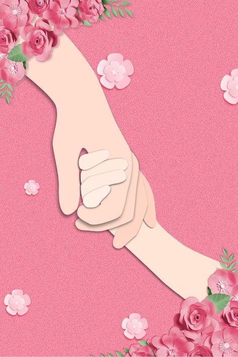 Holding Hands Mother S Day Background Material Mother Daughter Background, Mother's Day Background Wallpapers, Mother And Daughter Wallpaper, Mother Daughter Holding Hands, Mother Day Background, Mother Day Art, Mother's Day Wallpaper, Mother Background, Holding Hands Illustration