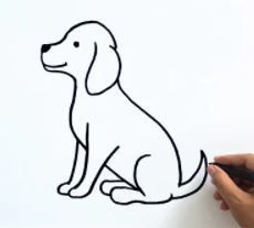 Patchwork, Draw Dogs Easy, Dog Drawing Easy Step By Step, Drawing Of Dogs Easy, Easy Dog Drawing Simple Step By Step, Draw Dog Easy Kids, Easy Dog Drawing Step By Step, Dog Drawing Simple Step By Step, How To Draw A Dog Easy Step By Step