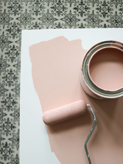 Favorite Paint Colors | BEHR® Color Clinic | See how I matched the perfect color and sheen in my latest project in partnership with @behrpaint for the BEHR® Color Clinic. #BEHRColorClinic #ad Behr Smoky Pink, Pink Boho Paint Colors, Paint Top Half Of Wall, Trendy Bedroom Wall Colors, Behr Flower Pot Paint Color, Rosewater Behr Paint, Everything’s Rosy Behr, Behr Everything’s Rosy, Blush And Yellow Bedroom