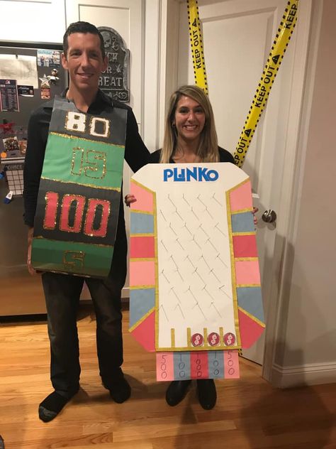 DIY Price Is Right Halloween costumes. The big wheel and Plinko! Price Is Right Halloween Costume, Price Is Right Halloween, Price Is Right Wheel, Price Is Right Costume, Halloween Candy Apples, Halloween Costume Diy, Halloween Candy Bowl, Price Is Right Games, Diy Halloween Games