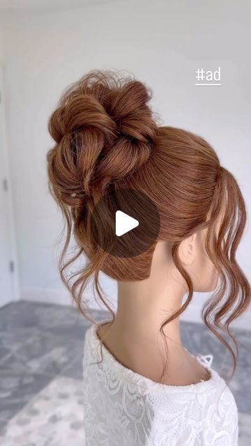 15 Elegant Bun Haircuts for a Sophisticated Look Hair Styles For Bun, Engagement Updo Hairstyles, Messy Bridal Updo Tutorial, Wedding Hair Up Videos, Hair Updo Tutorials Videos, Messy Bridal Bun Tutorial, Messy Bun Updo Wedding Tutorial, Easy Formal Bun Hairstyles, Voluminous Bun Tutorial