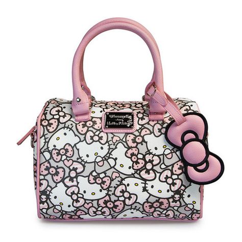 Hello Kitty Pink Bow Pattern Pebble Duffle Purse Hello Kitty Handbags, Loungefly Hello Kitty, Hello Kitty Merchandise, Hello Kitty Purse, Hello Kitty House, Hello Kitty Jewelry, Charmmy Kitty, Kitty Clothes, Hello Kitty Clothes