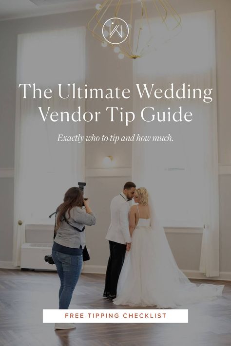 Gratuity For Wedding Vendors, Tipping Vendors At Wedding, Wedding Tipping Guide, Wedding Vendor Tip Guide, Wedding Vendors Checklist, Vendor Tips, Wedding Tips For Vendors, Wedding Transportation, Wedding Buffet