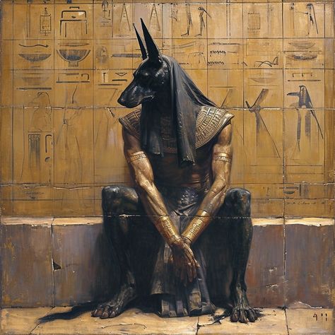 Anubis Mythology Art Aesthetic, Ancient Egypt Aesthetic, Egyptian Aesthetic, God Anubis, Egypt Aesthetic, Egiptul Antic, Ancient Egyptian Gods, Ancient Egypt Art, Social Experiment