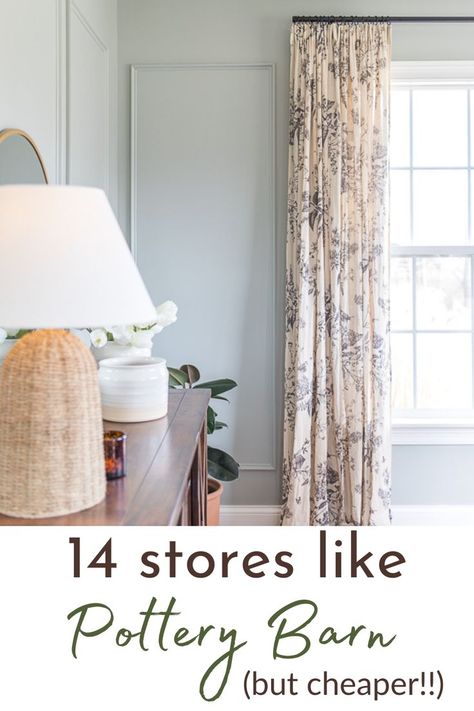 Stores Similar To Pottery Barn And Where Find Affordable Pottery Barn Style Furniture. I listed 14 stores to get the look of Pottery Barn for less! Pottery Barn Curtains, Pottery Barn Bedrooms, Barn Bedrooms, Pottery Barn Style, Pottery Barn Living Room, Urban Outfitters Home, Barn Living, Ikea Home, Decor Minimalist