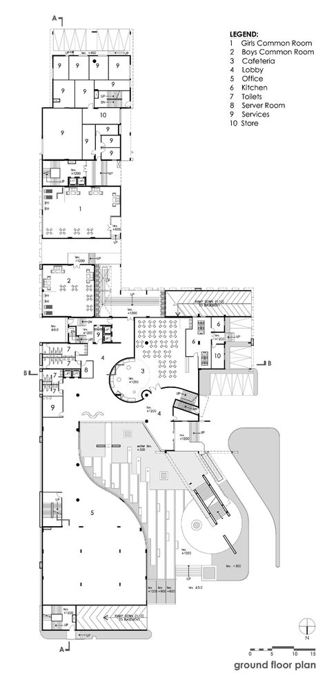 Image 27 of 31 from gallery of IMI International Management Institute Kolkata / Abin Design Studio. plan University Architecture, Institute Design Interior, Institute Design, Interactive Exhibit, House Sketch Design, Studio Floor Plans, Studio Layout, Design Studio Office, Office Plan