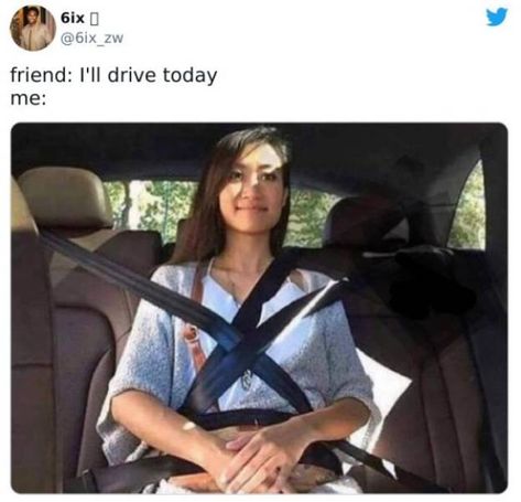 Driving Memes, Happy Memes, Friend Jokes, Funny Car Memes, Bad Drivers, Funny Pictures With Captions, Car Memes, Girl Memes, Friend Memes