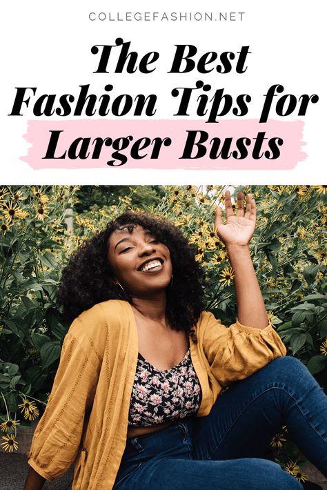 Fashion Tips for Big Busts: Here's Everything I've Ever Learned About Dressing a Larger Bust - College Fashion How To Dress Large Bust, Larger Bust Outfits, Dresses For Big Bust, Big Bust Fashion, Big Stomach, High Neck Shirts, Top Heavy Women, Flattering Outfits, Body Outfit