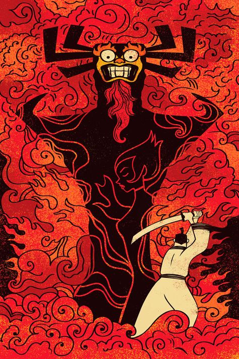 Awesome Art We've Found Around The Net: Creepshow, Ghostbusters, Thriller Graphic Design Posters, Cartoon Network, Samurai Jack Wallpapers, Samurai Jack Aku, Kuchiki Byakuya, Samurai Jack, Cool Cartoons, Cartoon Shows, Ghostbusters