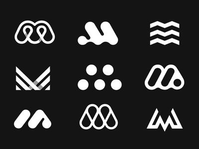 Logo Marks - M by Wantedesign on Dribbble Pickleball Branding, 3 Logo Design, Wm Logo, Music Logo Inspiration, Logo Rond, Ideal Logo, Liz Phair, Kevin Parker, Music Logo Design
