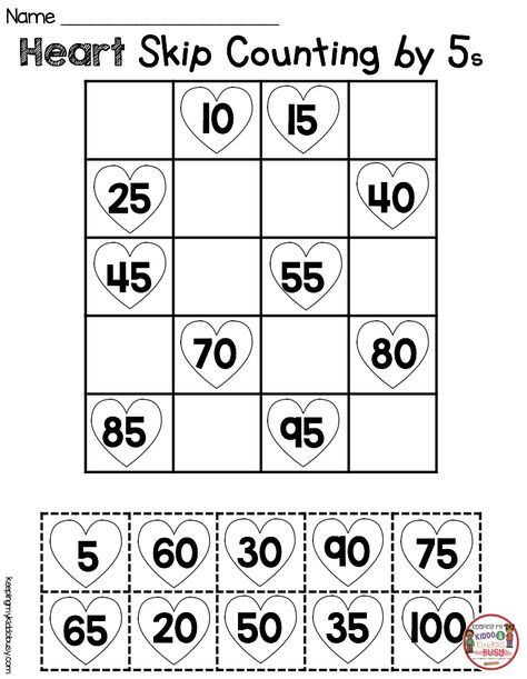 VALENTINES DAY Heart cut and paste counting skip counting by tens - Valentine's Day Math - Valentines Day Activities for kindergarten and Pre-K #kindergartenmath #valentinesday #kidsvalentines #kindergarten Skip Count By 5, Count By 5, Counting By Tens, Skip Counting By 5's, Counting In 5s, February Math, Counting By 5's, Math Valentines, Activities For Kindergarten