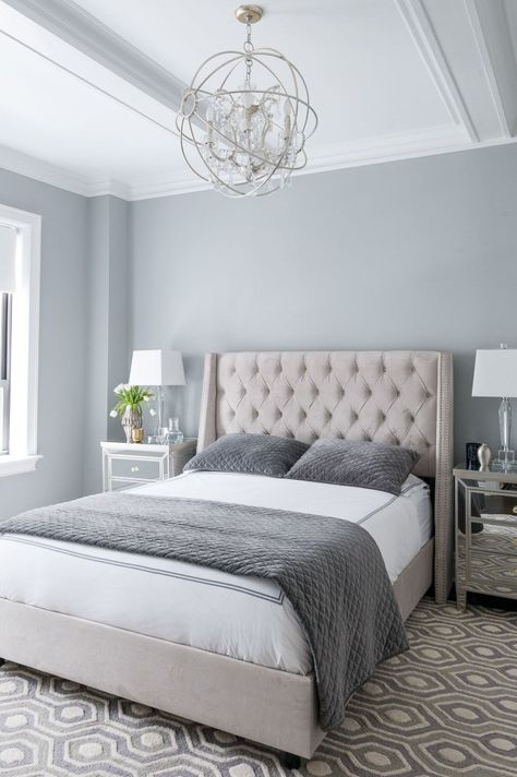 Grey Bedroom Colors, Gray Bedroom Walls, Benjamin Moore Gray, Best Bedroom Colors, Bedroom Grey, Bedroom Ideas For Couples Modern, Grey Bedroom Decor, Room Wall Colors, Beige Bedroom