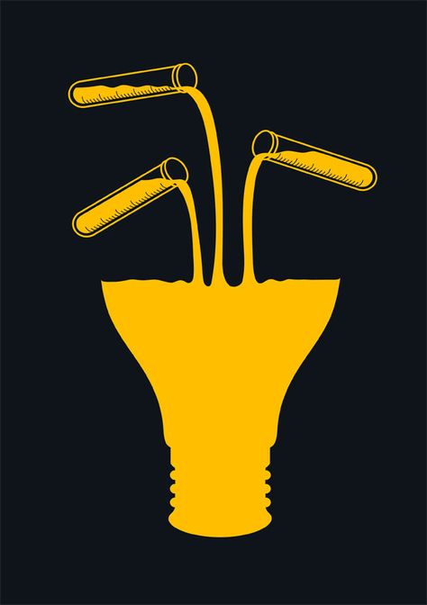 Illustration by Tang Yau Hoong Tang Yau Hoong, Colour Fields, Light Bulb Art, Designer Living, Bone Art, Kuala Lumpur Malaysia, Yellow Art, Light Architecture, Flat Illustration