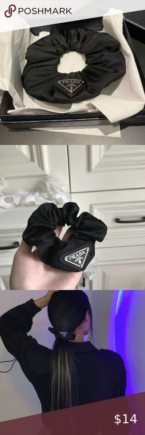 Prada Re-Nylon Scrunchie The Ocean, Scrunchie Aesthetic, Black Hairband, Plastic Trash, Textile Waste, Ocean Fishing, Fishing Nets, In The Ocean, Scrunchies