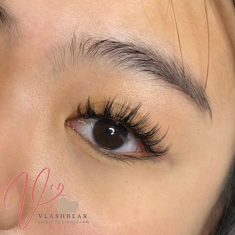 Asian Eyelashes Extensions, Wispy Lashes Asian Eyes, Asian Colored Contacts, Lash Extensions Natural Asian, Manhua Lashes Black Women, Lash Extensions Asian Eyes Monolid, Anime Manga Lashes Extensions, Lashes For Monolid Eyes, Wispy Manga Lashes