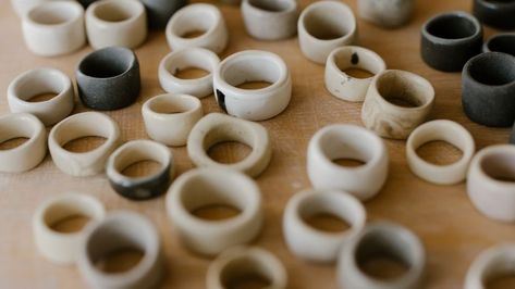 How to Craft Stunning Ceramic Rings: Simple Techniques and Expert Tips - Pottery Boss Porcelain Rings, Clay Palette, How To Make Ceramic, Pottery Ring, Ring Mandrel, Ceramic Ring, How To Craft, Ceramic Rings, Diy Rings