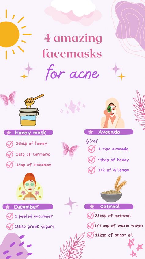 Face Masks For Acne, Masks For Acne, Acne Mask, Clear Healthy Skin, Natural Face Skin Care, Acne Face Mask, Natural Acne, Natural Acne Remedies, Basic Skin Care Routine