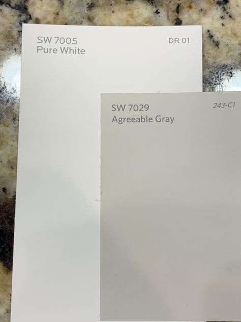 White Trim Colors Interior Baseboards, Light Grey Trim White Walls, Agreeable Gray Wainscoting, Agreeable Gray With Pure White Trim, Agreeable Gray Trim Color, Agreeable Gray And Pure White, Agreeable Gray Doors And Trim, Pure White And Agreeable Gray, Gray Walls And Trim