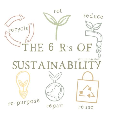 Sustainability isn't a straight forward line. It takes a series of conscious decisions in order to make it work. Of course we all know the standard three: reduce, reuse recycle but do you know the other 3 R's of sustainability? Here are the 6 R's of sustainability to help you live a low waste life. #sustainableliving #ecofriendly #sustainability #zerowaste Waste Free Living, Environmentally Friendly Living, Eco Life, Plakat Design, Zero Waste Living, Zero Waste Lifestyle, Reduce Reuse Recycle, Eco Living, Reduce Reuse