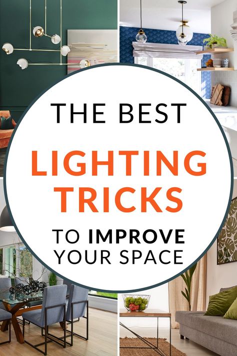 Ever wondered how lighting can change a room? In this post, I'll be showing you some of the best lighting tricks used by interior designers to make a space feel bigger, more cosy and more inviting. From how to use natural lighting in a small space to the best pendant lights & wall fitings, this post will show you how to use lighting to your advantage and bring out the full potential of a room! Lighting To Make A Room Look Bigger, Lighting In Open Plan Living, Home Decor Lights Living Rooms, Small Space Chandelier, Lights For Small Room, Clever Lighting Ideas, Lighting Small Apartment, More Natural Light In Room, Lighting Living Room Ideas Lamps