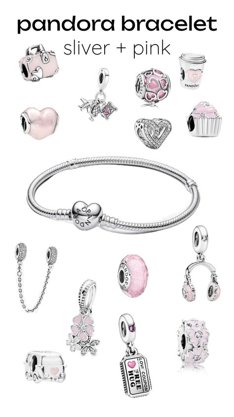 part 2! pink + silver💗🩶 i’ll be posting taylor stuff later! #pandora #pink #bracelet #fyp Pandora Bracelet Pink, Pandora Charms Pink, Pandora Bracelet Charms Ideas, Pandora Bracelet Designs, Pandora Armband, Pandora Pink, Pandora Jewelry Charms, Pink Charm, Pola Gelang