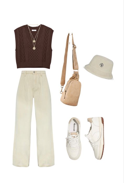 White Coudroy Pants Outfits, Cream Suit Pants, Cream Cords Outfit Pants, Cream Cord Pants Outfit, Brown Top Cream Pants, Cream Beige Pants Outfit, Cream Coudroy Pants Outfit, White Top Cream Pants, Cream Utility Pants Outfit