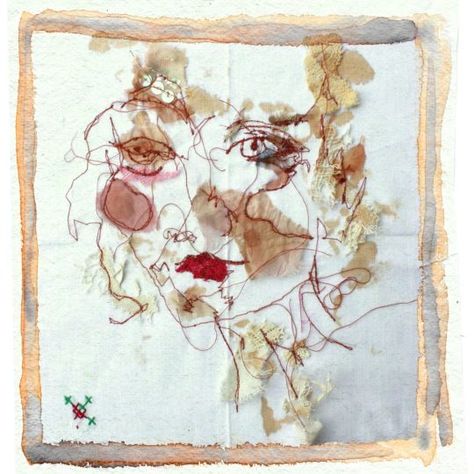 Ailish Henderson: Sunday morning flowers (one of my Lady-chief designs), 2018, Hand embroidered collage on vintage hankie, digitally printed onto Silk Satin Stitch Collage, Marbling Fabric, Rug Tutorial, Textile Artist, Drip Painting, Slow Stitching, Fabric Strips, Artist Websites, Textile Artists