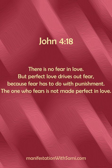 There is no fear in love. But perfect love drives out fear, because fear has to do with punishment. The one who fears is not made perfect in love. John 4:18
Treat yourself, your friends, family, and neighbors with a rich, true love without fear. Fear comes from poverty, but love comes from abundance, prosperity, and wealth. This one out of 15 best Jesus quotes level up your mindset. They make you full of peace & love.
#jesusQuotes, #John4:18, #jesusQuotesPowerful,  #jesusQuotesLove Fear And Love Quotes, Best Jesus Quotes, Couples Ministry, Jesus Quotes Powerful, Love Drive, Fear Quotes, John 4, Daily Health Tips, Soul Quotes