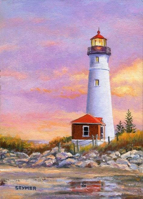 Crisp Point Lighthouse, Lighthouse Drawing, Nautical Artwork, Lighthouse Painting, Lighthouse Pictures, Lighthouse Art, Seascape Wall Art, Commissioned Artwork, Framed Oil Painting