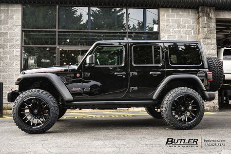 Jeep, by Butler Tire. Black Jeep Wrangler Unlimited Sahara, Blue Jeep Wrangler Accessories, All Black Jeep Wrangler, Jeep Wrangler Rims, All Black Jeep, Black Jeep Wrangler Unlimited, Jeep Wrangler Tires, Jeep Wrangler Wheels, Blue Jeep Wrangler