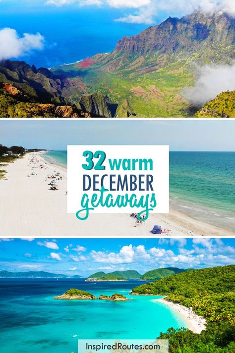 Beat the cold this winter with these incredible vacation destinations across the USA that are actually warm! From Florida to Hawaii, gorgeous islands and unexpected spots in between, you'll find your next vacation in this list of best warm places to visit in December in USA! | USA Vacation Ideas | Winter Travel Ideas | USA Islands | Tropical Destinations | Winter Weekend Getaways San Juan, Best December Vacations, December Travel Destinations, Places To Visit In December, Tropical Places To Visit, Winter Vacation Ideas, Best Tropical Vacations, Christmas Vacation Destinations, Best Christmas Vacations