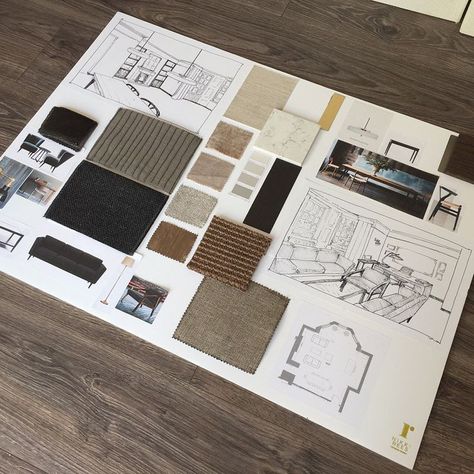 Portfolio Design Layouts, Design Portfolio Layout, Interior Design Presentation Boards, Moodboard Interior, Interior Presentation, Interior Design Sketchbook, Materials Board Interior Design, Interior Design Classes, Mood Board Interior