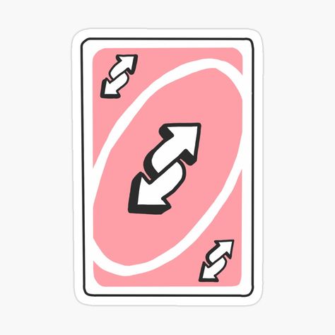 Pink Uno Reverse Card Painting, Uno Reverse Card Drawing, Pink Uno Reverse Card, Cool Sticker Ideas, Cute Stickers Ideas, Stickers Aesthetic Printable, Uno Reverse Card, Reverse Card, Uno Reverse