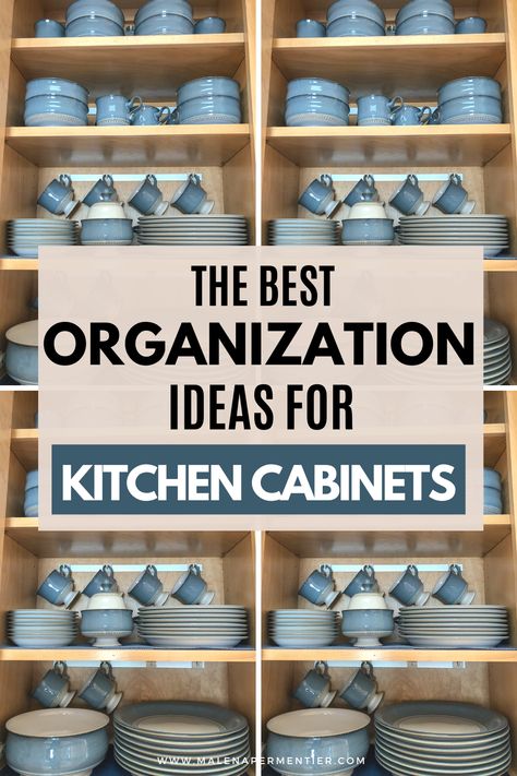 How To Organize Kitchen Cabinets to Save Space Organisation, Top Cupboards Kitchen, How To Organize Plates In Cabinet, How To Arrange Kitchen Cupboards, Kitchen Dishes Storage Ideas, Plates Cabinet Storage Ideas, Kitchen Cabinet Dish Organization, Plate Cabinet Organization, Small Kitchen Organization Ideas Space Saving Extra Storage