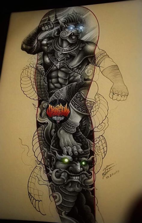 Pin on Tattoo Myanmar Traditional Tattoo, Traditional Back Tattoo, Foo Dog Tattoo Design, Mangas Tattoo, Full Chest Tattoos, Full Hand Tattoo, Tattoo Japanese Style, Egyptian Tattoo Sleeve, Gemini Art