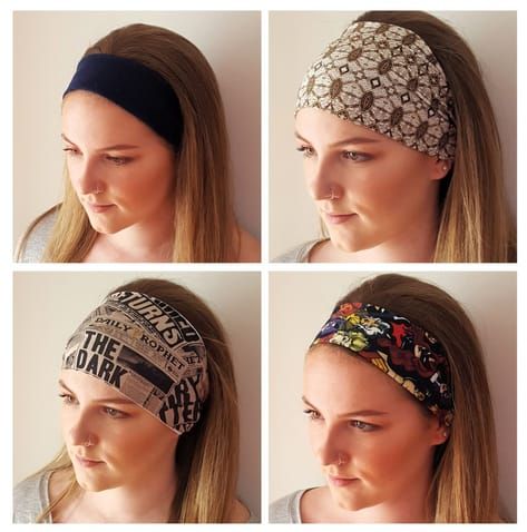 Sweatband Diy, Non Slip Headband Diy, Diy Knit Headband, Cotton Lycra Sewing Projects, Headbands Diy How To Make, How To Make Headbands For Women, How To Make A Head Band, Sewing Headbands Diy, How To Sew A Headband